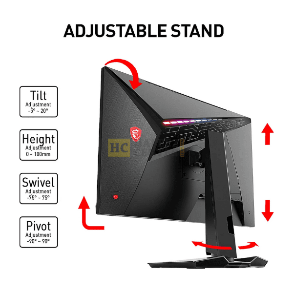 MSI Optix MAG274QRF 27″ Rapid IPS 1ms WQHD 165Hz NVIDIA G-Sync Gaming Monitor