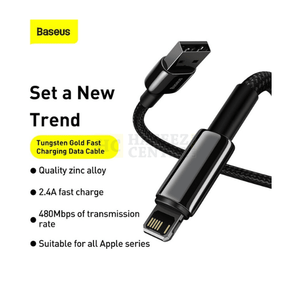 Baseus Tungsten Gold 2.4A USB To Lightning Cable